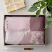 Roos Blush en goudglitterAgate Tissuepapier (Geschenk)