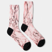 Roos Blush en wit marmeren Sokken (Rechts)