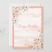 Roos Blush Floral Script Waterverf Vrouw (Voorkant)