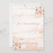 Roos Blush Floral Script Waterverf Vrouw (Achterkant)