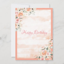 Roos Blush Floral Script Waterverf Vrouw