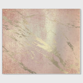 Roos Blush Foxier Skin Gold Marble Shiny VIP Cadeaupapier (Vlak)