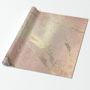 Roos Blush Foxier Skin Gold Marble Shiny VIP Cadeaupapier