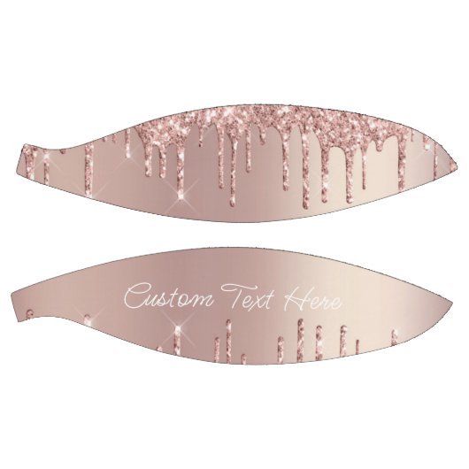 Roos Blush Glitter Drivers Aangepaste tekst Basket Basketbal (Panelen)