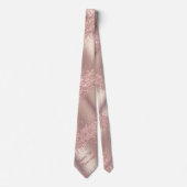 Roos Blush Glitter Drivers Text Name Party Stropda Stropdas (Voorkant)