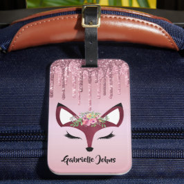 Roos Blush Glitter Paint Girly Fox Bagagelabel
