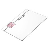 Roos Blush Glitter Paint Girly Fox Notitieblok (Schuin)