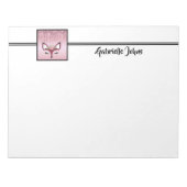 Roos Blush Glitter Paint Girly Fox Notitieblok (Voorkant)