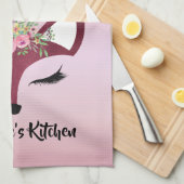 Roos Blush Glitter Paint Girly Fox Theedoek (Quarter Fold)