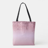 Roos Blush Glitter Paint Girly Fox Tote Bag (Achterkant)