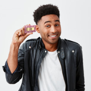 Roos Blush Gold Lijst Glitter QR Code Beauty Roze Visitekaartje