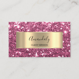 Roos Blush Gold Lijst Glitter QR Code Roze Berry Visitekaartje