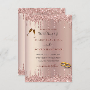 Roos Blush Gold Sparkle Drift Weddenschap