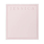 Roos Blush | JOUW NAAM Notitieblok (Voorkant)