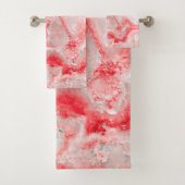 Roos Blush Luxury Gemstone Agate Marble Bad Handdoek (Insitu)