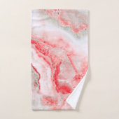 Roos Blush Luxury Gemstone Agate Marble Bad Handdoek (Handdoek)