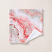 Roos Blush Luxury Gemstone Agate Marble Bad Handdoek (Wasdoekje)