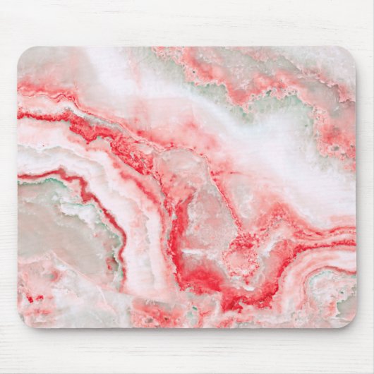 Roos Blush Luxury Gemstone Agate Marble Muismat (Voorkant)
