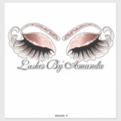 Roos Blush Makeup Artist Lashes Extension Name Sticker (Vel)