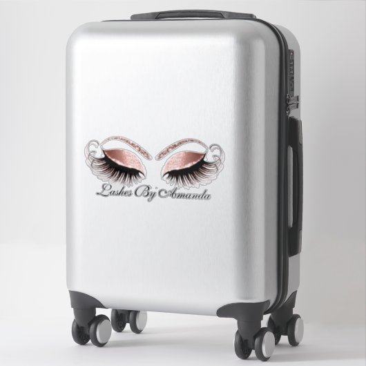 Roos Blush Makeup Artist Lashes Extension Name Sticker (Koffer)