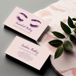 Roos Blush Microblading Makeup Eyelash Paars Visitekaartje