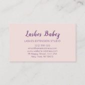 Roos Blush Microblading Makeup Eyelash Paars Visitekaartje (Achterkant)