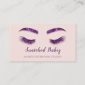 Roos Blush Microblading Makeup Eyelash Paars Visitekaartje (Voorkant)