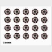 Roos Blush Nails Stylist Studio Custom Logo Ronde Sticker (Vel)