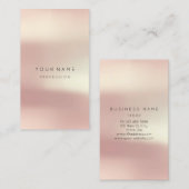 Roos Blush Parly Abstract Minimale Silk Vertical2 Visitekaartje (Voorkant / Achterkant)