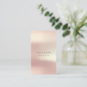 Roos Blush Parly Abstract Minimale Silk Vertical2 Visitekaartje (Staand voorkant)
