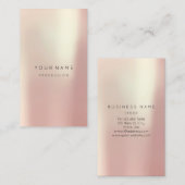 Roos Blush Parly Abstract Minimale Zijde Verticaal Visitekaartje (Voorkant / Achterkant)