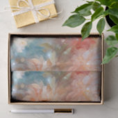 Roos Blush Perzik Oranje Bloemig Tissuepapier (Geschenk)