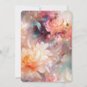 Roos Blush Perzik Sinaasappel Bloemen Huwelijk Kaart (Achterkant)