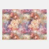 Roos Blush Perzik Sinaasappel Bloemen Inpakpapier Vel (Voorkant 2)