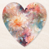 Roos Blush Perzik Sinaasappel Bloemen Kartonnen Onderzetters (Voorkant)