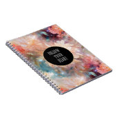 Roos Blush Perzik Sinaasappel Bloemen Notitieboek (Rechterzijde)