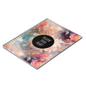 Roos Blush Perzik Sinaasappel Bloemen Notitieboek (Linkerzijde)