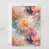 Roos Blush Perzik Sinaasappel Bloemen Vrijgezellen Kaart (Achterkant)