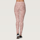 Roos Blush Pink Glitter Live Love Laugh Polka Dot Leggings (Achterkant)