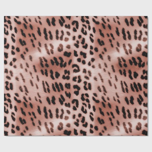 Roos Blush Pink Leopard Cadeaupapier (Vlak)
