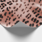 Roos Blush Pink Leopard Cadeaupapier (Hoek)