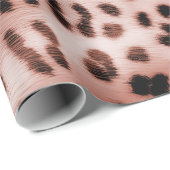 Roos Blush Pink Leopard Cadeaupapier (Rol Hoek)