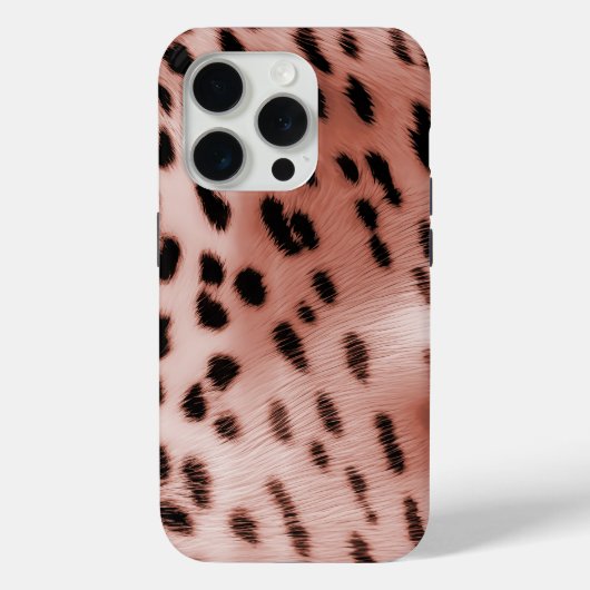 Roos Blush Pink Leopard Case-Mate iPhone Case (Achterkant)