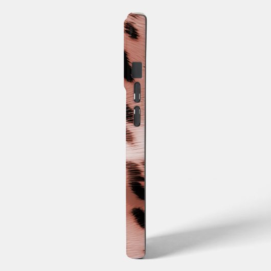 Roos Blush Pink Leopard Case-Mate iPhone Case (Achterkant / Links)