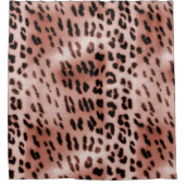 Roos Blush Pink Leopard Douchegordijn (Voorkant)