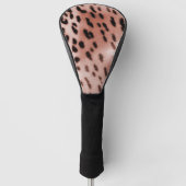 Roos Blush Pink Leopard Golfheadcover (Voorkant)