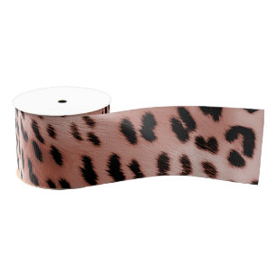 Roos Blush Pink Leopard Grosgrain Lint