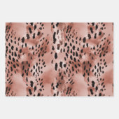 Roos Blush Pink Leopard Inpakpapier Vel (Voorkant 3)