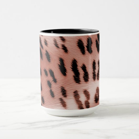 Roos Blush Pink Leopard Mok (Midden)