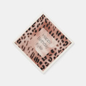 Roos Blush Pink Leopard Servet (Hoek)